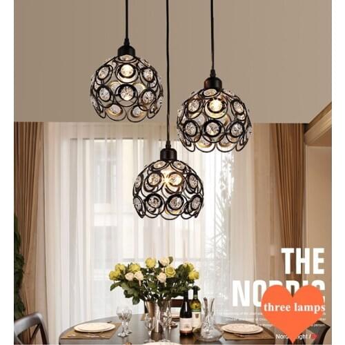 Modern art annular design pendant lights Europe romantic crystal 3 lamps hang lights for parlor room vestibule cafe porch TM003