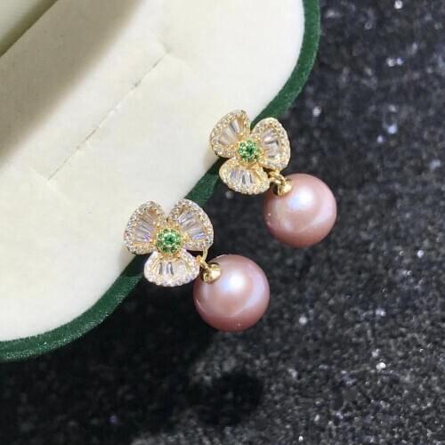 Classical 925 Sterling Silver Earrings Findings Settings Base Mountings Parts for Pearls Agate Crystal Stones Jade 5pairs/lot