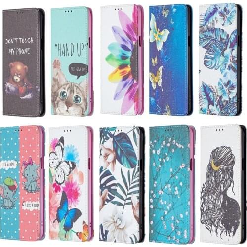 Magnetic Leather Case for Huawei P50 P40 Pro Psmart 2021 Y7A Wallet Flip Cover Card Holder Stand Shockproof Full Protection Capa