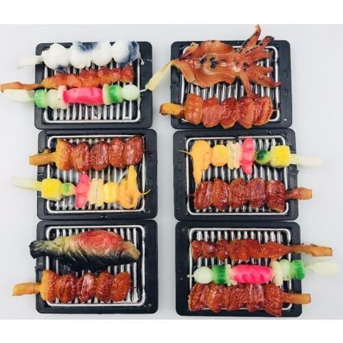 2PCS/Lot 1/6 Scale Miniature Dollhouse Pretend Food Mini Barbecue for Blyth Azone Dolls Decor Play Toys