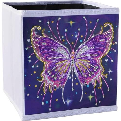 DIY Diamond Painting Storage Boxbutterfly Full Drill Cross Stitch Embroidery Diamond Art Storage Case Foldable for Bedroom