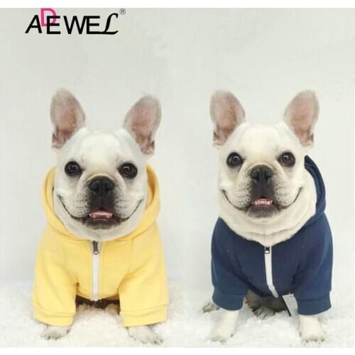 ADEWEL Autumn And Winter Solid Color Pet Sweater Dog Clothes For Small Dogs Hoodie Ropa Perro Ubranka Dla Psa Honden Kleding 2XL