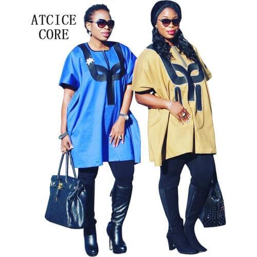 Dashiki dress african dresses for women soft material embroidery design top only one top LB037