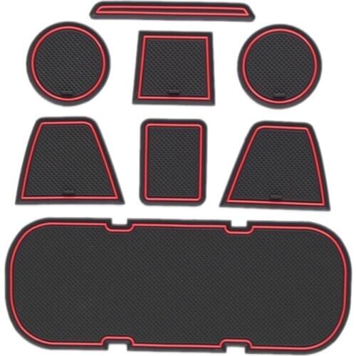 Anti-Slip Car Door Rubber Cup Cushion Red Gate Slot Pad for Toyota 86 Subaru BRZ GT86 FT86 Scion FR-S 2012~2019 Mat Accessories