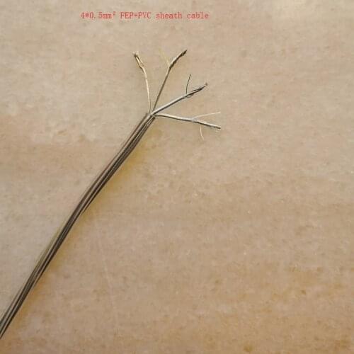 Transparent 4*0.5mmSQ 20AWG FEP+PVC power cord sheath cable for Lighting lamps electrical wire pendant light machine power