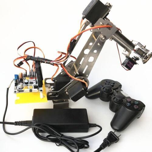 Arduino remote control PS2 stainless steel robotic arm 6 DOF robot