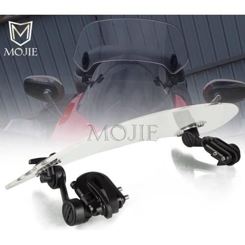 Motorcycle Windshield Extension Spoiler Windscreen Air Deflector For Kawasaki ZR7 ZR7S W800/SE ZRX 1100 1200 ZX12R ZX6R ZX300R