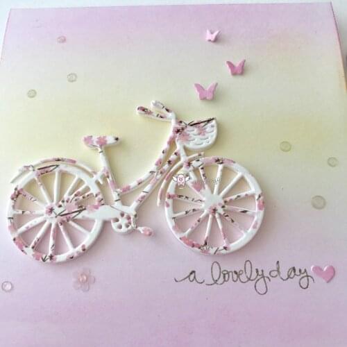 Mmao Crafts Metal Steel Cutting Dies New Love butterfly bicycle Stencil For DIY Scrapbooking Paper/photo Cards Embossing Dies