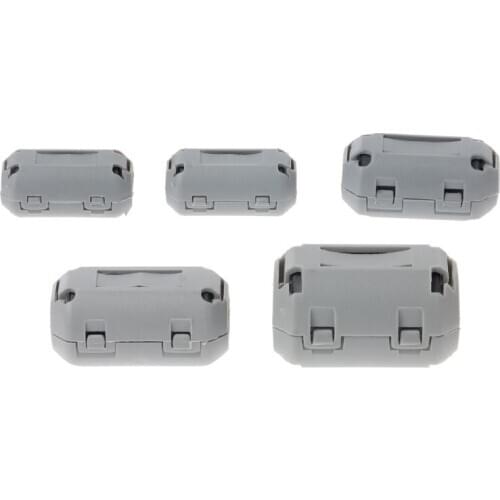 Clip-on Ferrite Choke Ring Cord RFI EMI Noise Suppressor Filter Cable Clip