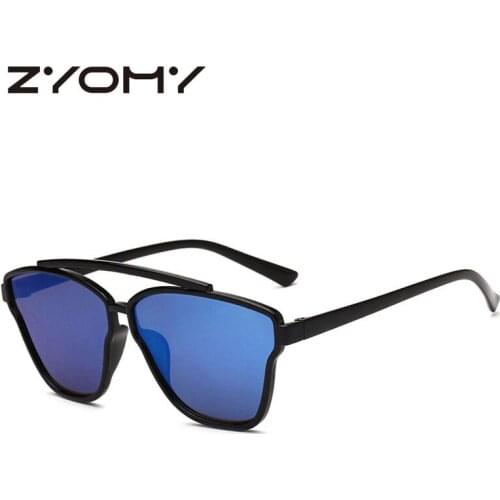 Q Mirror Shades Goggles Brand Designer Cat Eye Men Female Sun Glass Gradient Multicolor Eyewear Oculos De Sol UV400 темные очки