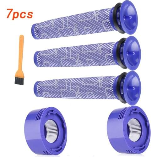 2 Pack Pre-Filters and 2 Pack HEPA Post-Filters Replacements Compatible Dyson V8 and V7 Cordless Vacuum Cleaners