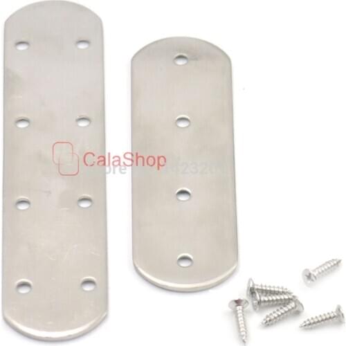 2 Pcs / Lot 125mmx38mm 170mmx40mm Length Stainless Steel Flat Fixing Plate Bracket Corner Brace Joint Fastener Plate Connector