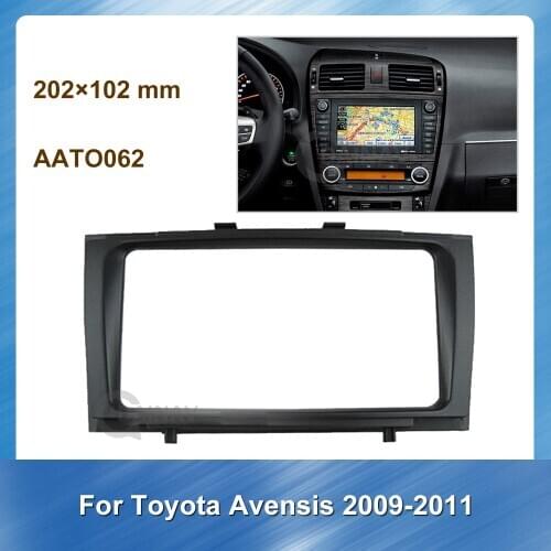 202*102mm Car Auto Radio Multimedia fascia for Toyota Avensis 2009-2011 Stereo Panel Dash Mount Trim Installation Kit Frame