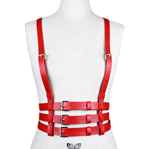 2021Harajuku Accessories Bdsm Sexy Bra Harness Erotic Underwear Women Bridal Lace Garter Punk Garters Harness Belt Red Lingerie