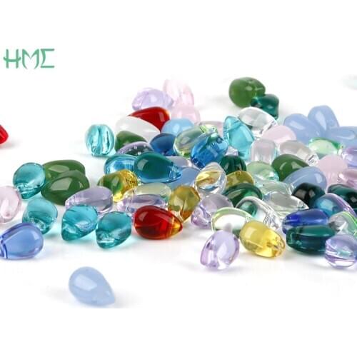 5PCS 9x6mm Czech Crystal Teardrop Water Droplet Glass Rondelle Beads For Jewelry Making Accessories DIY Charm Necklace Earrings