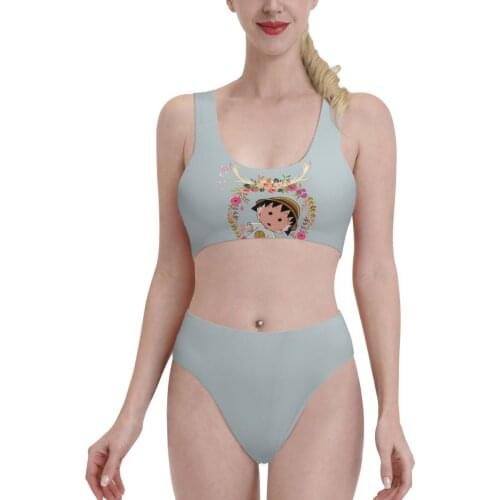 Bikinis Maruko (6) sexy 2021 Women Swimsuit high Waist womens top Anime Manga Chibi Women bathing suit SwimSuit