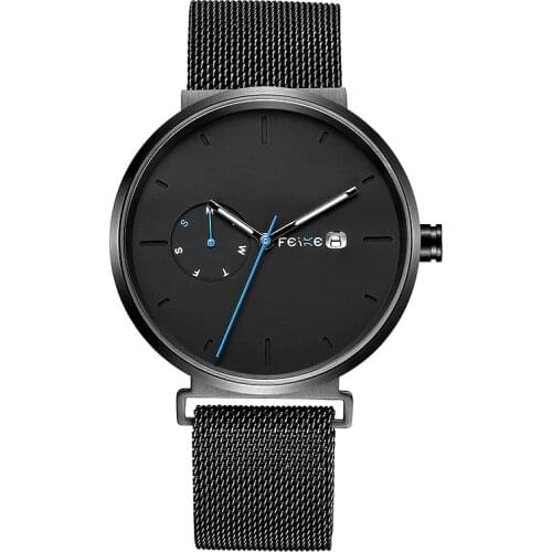 FEICE New Quartz Watch For Mens Fashion Minimalist Business Wrist Watches Casual Sports Chronograph Relogio Masculino FS018