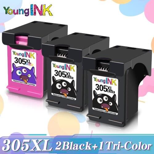 Black/Tricolor Ink Cartridge For HP305 XL hp305xl Compatible with For HP DeskJet 2710 2720 4110 4120 4130 6010 6020 6030 Printer