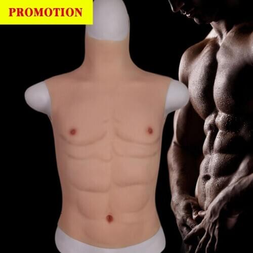 Dokier silicone realistic false fake muscle Belly body for cosplayers Artificial Simulation Muscle chest man crossdressers
