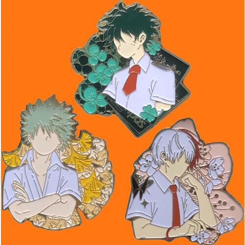 Anime My Hero Academia Figure Enamel Pins Collect Funny Metal Cartoon Brooch Backpack Hat Lapel Badges Fashion Jewelry Gifts