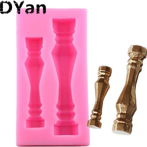 European Column Fondant Mold Cake Border Silicone Molds Cake Decorating Tools Candy Chocolate Cookie Baking Moulds A1461