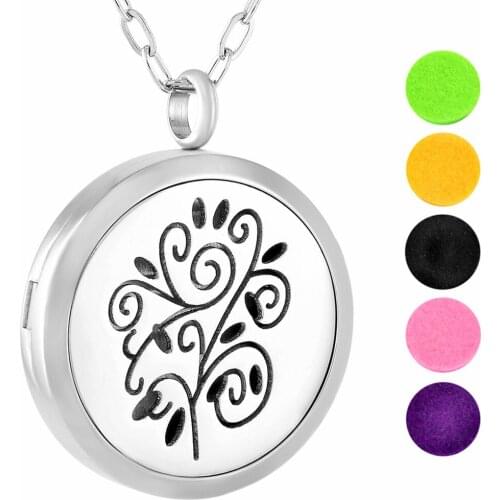 IJP0127 Diffuser Locket Necklace,Oil Aromatherapy Essential Perfume Jewelry