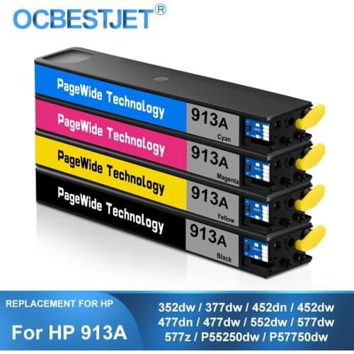 [Third Party Brand] For HP 913A 913 A Replacement Ink Cartridge For HP PageWide Pro 352dw 452dn 452dw 377dw 477dn 477dw 577dw