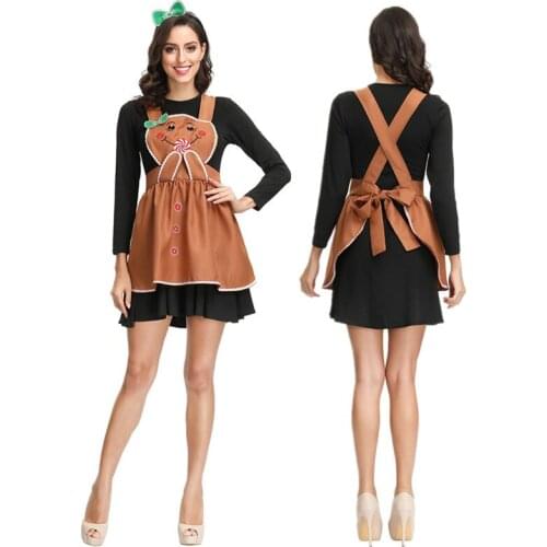 Oktoberfest Costume Bavarian Dirndl Beer Girl Plaid Dress Cosplay Halloween Fancy Party Dress