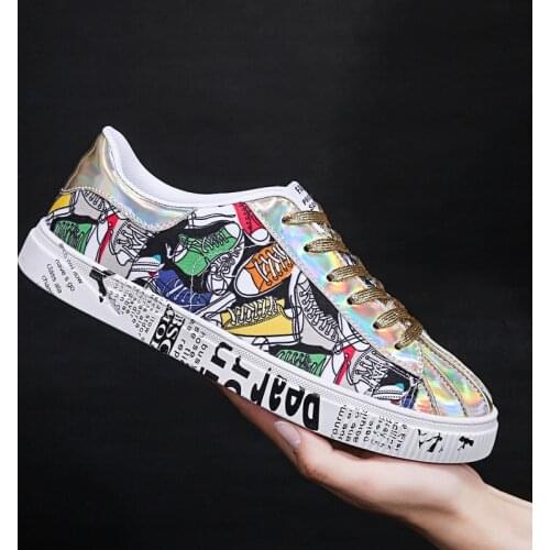 Unisex Sneakers Men Women Breathable Graffiti Running Walking Shoes Flats Outdoor Classic Canvas Footwear