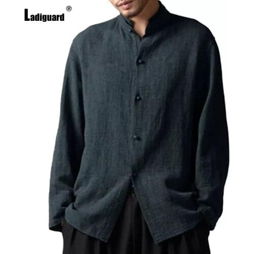 Мужские льняные рубашки Ladiguard China At AliExpress
