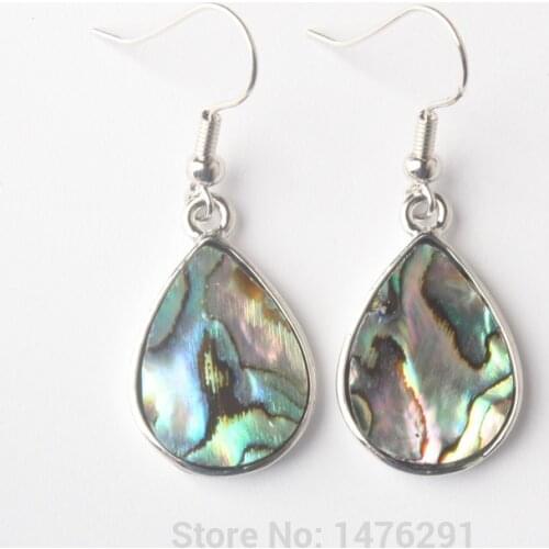 Lovely Abalone Shell Teardrop Dangle Earring 1 Pair