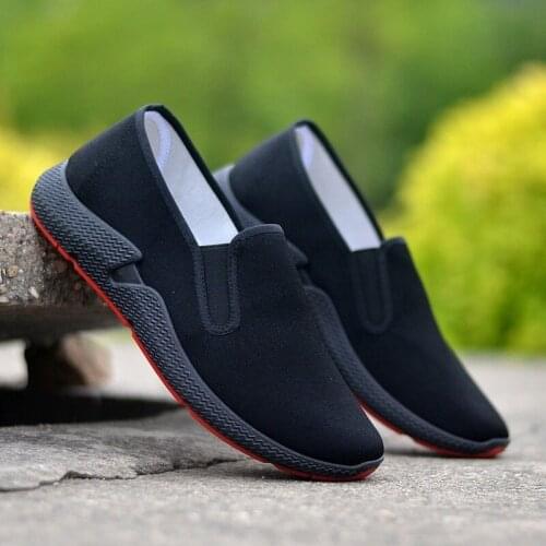 Old Beijing Cloth Shoes Tide Spring and Summer Breathable Soft Sole Mens Pedal Work Shoes Casual Mens Shoes