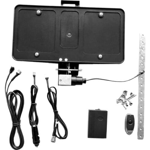 USA Shutter Cover Up Flip Electric Stealth License Plate Frame with Remote Control Bracket Holder Easy to Install Rust Proof