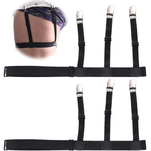 Fashion Male Men Shirt Garter Stay Business Clothes Pegs Suspenders Braces Mens Garter Belt Pegs Clips