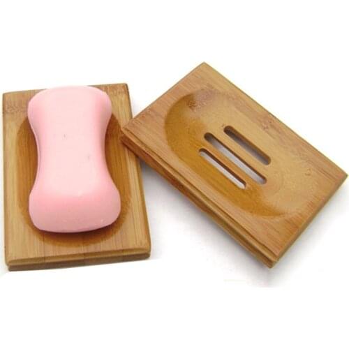 Portable Bamboo Soap Dishes Creative Simple Manual Drain Soap Box Bathroom Bathroom Soap Box Wooden Soap Tray Holder