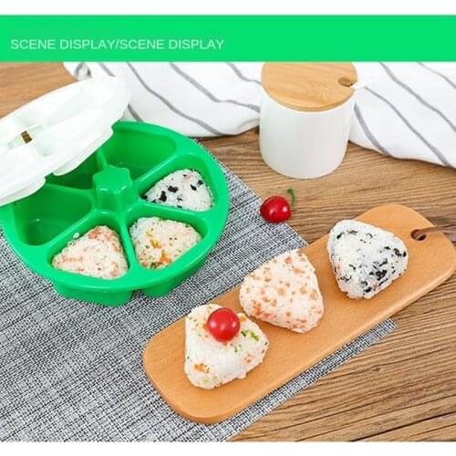 6 Holes Sushi Mold Onigiri Press Molding DIY Rice Ball Making Box Bento Print Stencil Maker Home Kitchen Accessories Dropship