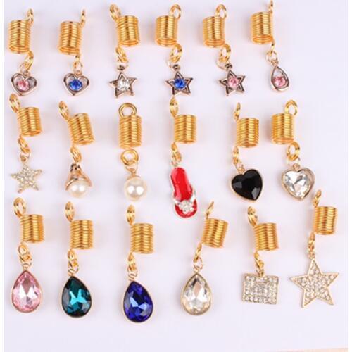 Factory Sale 10pcs/Lot Tibetan Gold Tube Braid Dreadlock Beads Clips Cuff Approx 4.5mm Hole Durable Hair Rings For Braids