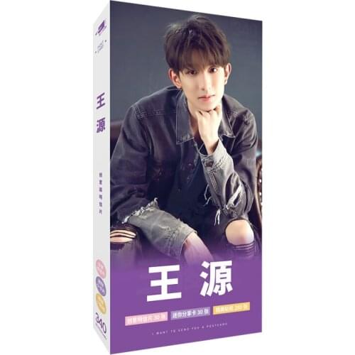 Roy Wang Yuan China Male Actor Singer Picture Photo Sticker Postcard Box Set Birthday Christmas Gift
