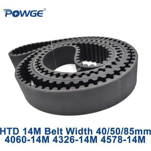 POWGE HTD 14M synchronous Timing belt C=4060/4326/4578 width 40/50/85mm Teeth 290 309 327 HTD14M 4060-14M 4326-14M 4578-14M