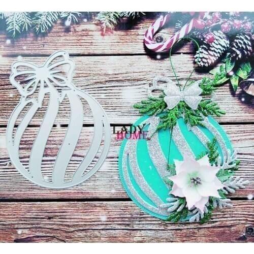 Christmas Ball Craft Metal Cutting Dies Mold Punch Stencil for DIY Scrapbooking Paper Album Photos Cards Making New Dies Cut