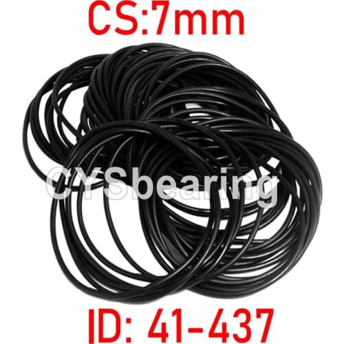 NBR O Ring Seal Gasket Thickness CS 7MM ID 41~437MM Nitrile Butadiene Rubber Spacer Oil Resistance Washer Round Shape