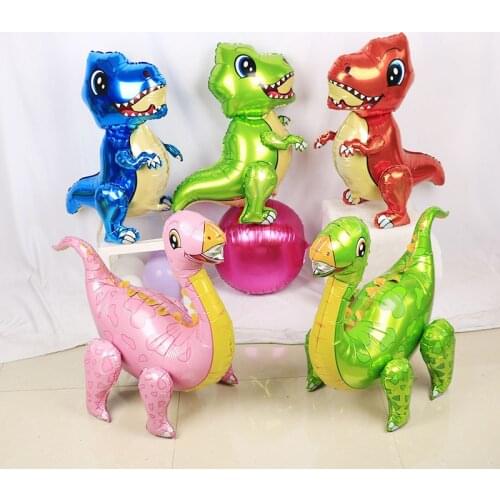 Dinosaur Party Balloon Three-dimensional Triceratops Tyrannosaurus Rex Aluminum Film Balloon Birthday Party Decoration Wholesale
