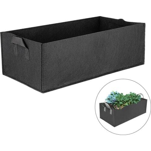 1pcs Garden Planting Bag Square Rectangle Vegetable Planting Bag Planter Pot with Handles Fabric Raised Grow Bag Container Pouch