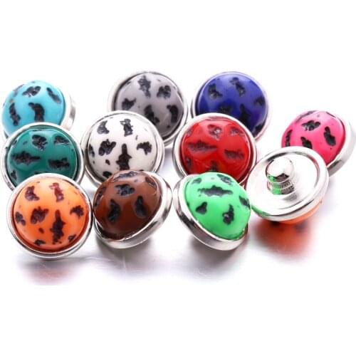 10pcs/lot Interchangeable Snap Jewelry Vintage Resin Mini 12mm Snap Buttons for Metal Leather Snap Button Bracelet Necklace