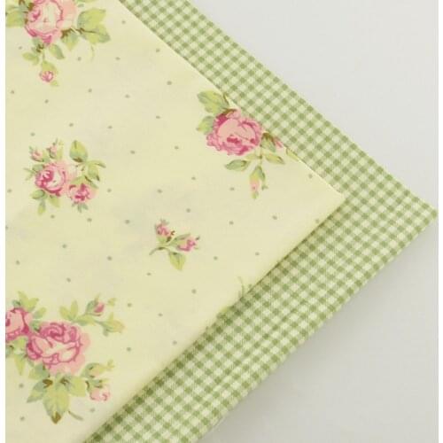2 pieces rose check 40cmx50cm Cotton Fabric sewing material tecido tissue tida patchwork fabrics quilting bedding home textile