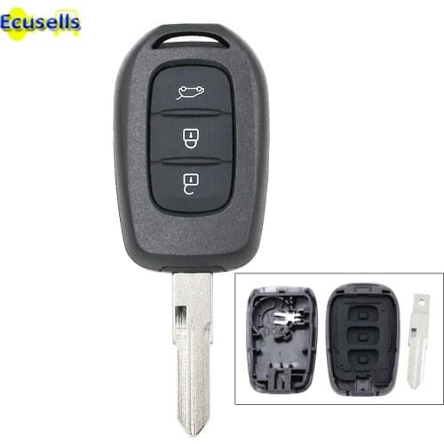 3 Button Remote Key Fob shell housing case fob for Renault Duster Dokker Trafic Clio 4 Sandereo Master 3 Logan VAC102 uncut key