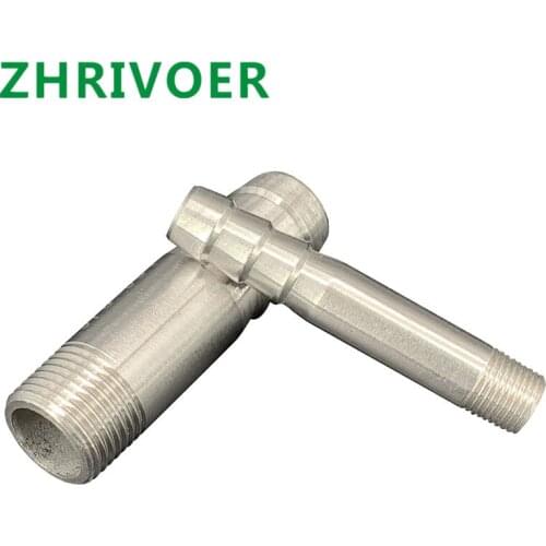 304 stainless steel pagoda leather pipe joint external screw thread bamboo barbed quick plug hose water pipe heating system