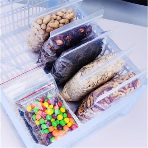 50pcs/pack Small Zip Lock Plastic Bags Vacuum Storage Bag Resealable Transparent Bag Shoe Bag Poly Clear Bags Jewelry Ziplock