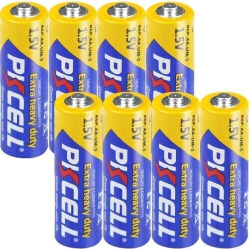 8 PCS PKCELL 1.5V AA R6P Battery Extra Heavy Duty Battery AA Size Carbon-Zinc Primary Batteries for Digital Thermometer