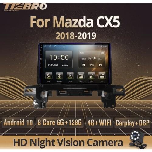 Tiebro Car Radio For Mazda CX5 2018-2019 2DIN Android10.0 GPS Navigation Car Stereo Bluetooth Player Carplay Stereo Receiver DSP